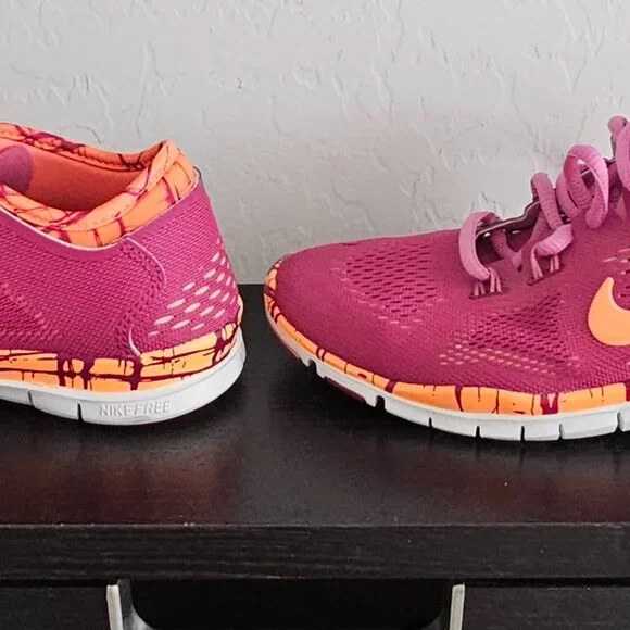 Nike Free TR 5 women's training shoes, size 6, pink w/ sunset Glow(orange) - Picture 6 of 13